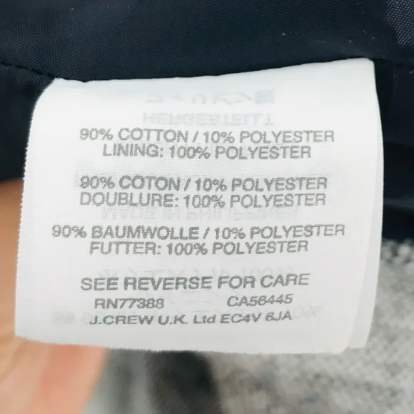 J Crew Size 4 Pencil Skirt Navy Gray - Picture 4 of 5